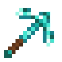 Diamond Pickaxe Minecraft Transparent