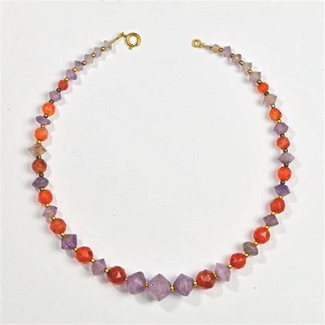 Roman Carnelian And Amethyst Necklace 1st Century Bcad Ancient