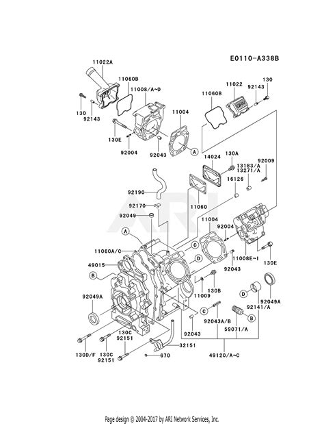 Kawasaki Fd620d Ds17 4 Stroke Engine Fd620d Parts Diagram For Cylinder Crankcase