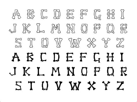 Bone Font SVG PNG DXF - Etsy