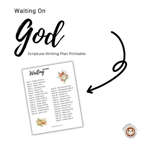 Waiting On God Printable Scripture Writing Plan