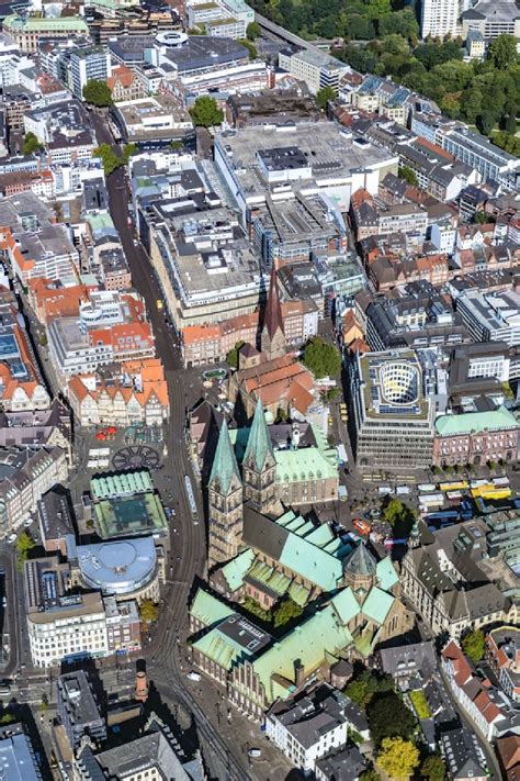 Luftaufnahme Bremen Altstadt Zentrum Mit Dem Kirchengeb Ude Des St