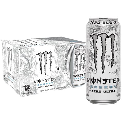 12 Cans Monster Zero Ultra Sugar Free Energy Drink 16 Fl Oz