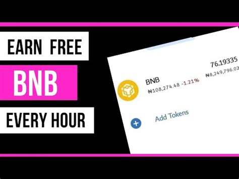 Claim Free Bnb Every Hour Withdraw Instantly Best Bnb Mining