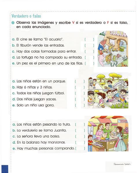 Taller N Razonamiento Verbal Primer Grado De Primaria Razonamiento