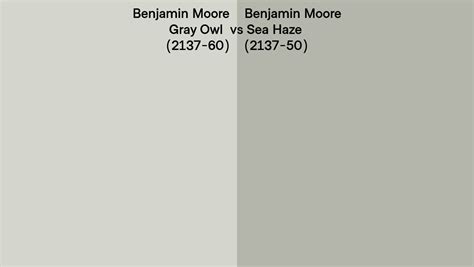 Benjamin Moore Gray Owl Vs Sea Haze Side By Side Comparison