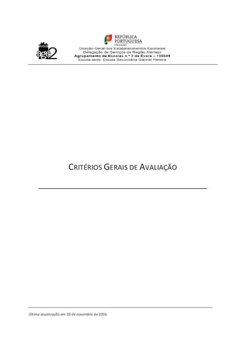 PDF Critérios Gerais de Avaliação age2ev edu ptrios Gerais