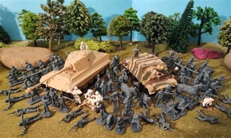 LOT SOLDATS ANCIENS Airfix Armée Allemande Véhicules Blindés WW2