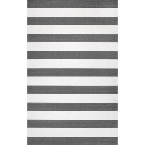 Nuloom Christa Striped Grey Ft X Ft Indoor Outdoor Area Rug