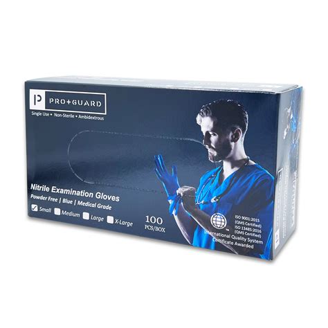 Proguard Nitrile Gloves Blue Powder Free Essentials Sg Pte Ltd