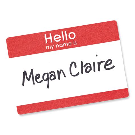 Avery Printable Self Adhesive Name Badges 2 1 3 X 3 3 8 Red Hello