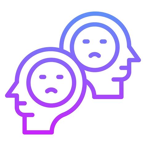 Ilustración del icono vectorial de la emoción bipolar del conjunto de