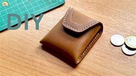 Handmade Unisex Leather Coin Purse Diy With Pdf Pattern For Small Coin