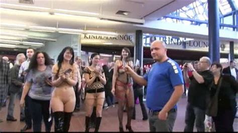 Nude Public Bondage Walk At Venus In Berlin Part 3 Tied In Public