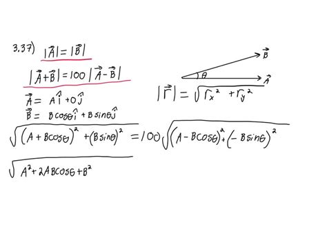 Solvedtwo Vectors 𝐀 And 𝐁 Have Precisely Equal Magnitudes For The