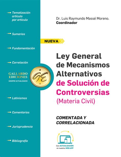 Ley General De Mecanismos Alternativos De Solución De Controversias