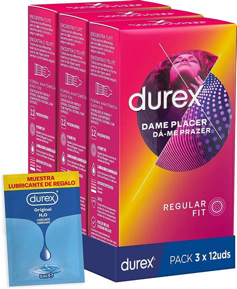 Durex Preservativos Dame Placer Con Puntos Y Estrías 3x12 Condones