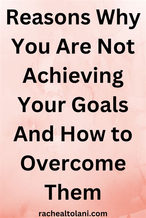 14 Reasons Why You Are Not Achieving Your Goals