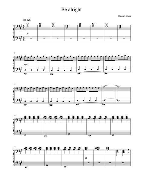 Be Alright Sheet Music For Piano Download Free In Pdf Or Midi