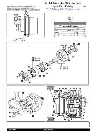 PEL JOB Excavator Service Manuals And Parts Catalogs