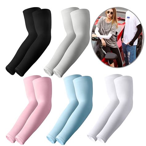 Uv Sun Protection Cooling Sleeves Cover For Women And Men 5 Pairs