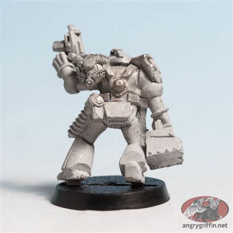 Metal Space Marine Rogue Trader Tech Marine With Toolbox Angry