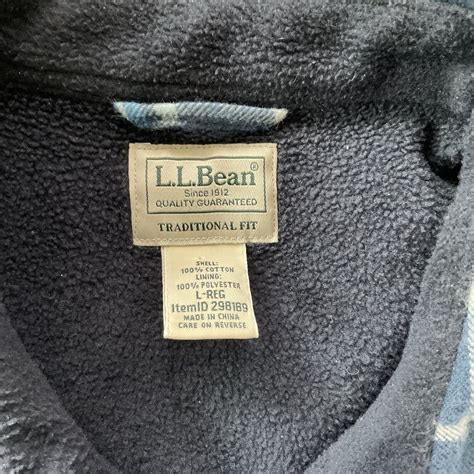 Ll Bean Fleece Lined Flannel Shirt Jacket Men’s Large Gem