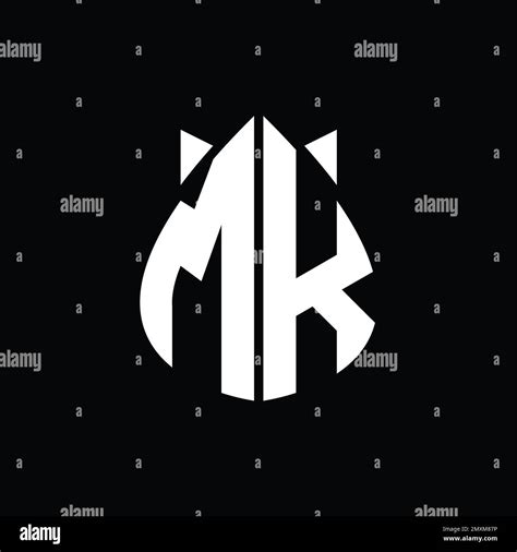 MK Logo Monogram Drops Crown Abstract Shape Vector Images Design