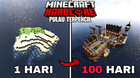 Hari Di Minecraft Hardcore Tapi Pulau Terpencil YouTube