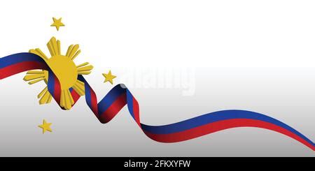 happy independence day Philippines. flying dove with Philippine flag ...