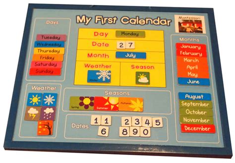 Magnetic Calendar Montessori Child