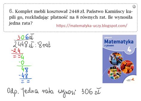 Matematyka Uczy Zad I Oraz Zagadka Str Matematyka Z Plusem