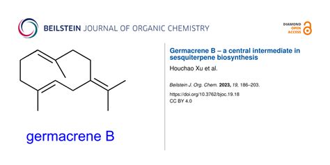 BJOC Germacrene B A Central Intermediate In Sesquiterpene Biosynthesis