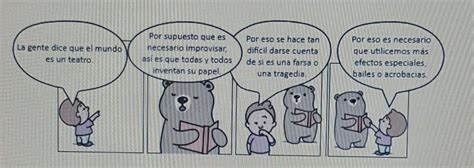 1 Observa las imágenes y los textos del comic que se te presenta en