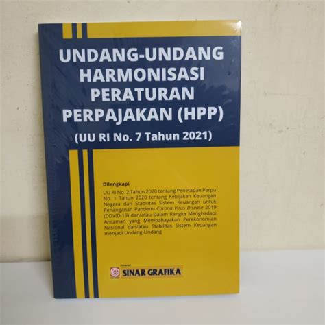 Jual BUKU ORI UNDANG UNDANG HARMONISASI PERATURAN PERPAJAKAN HPP UU