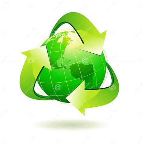 Recycle Symbol Stock Vector Illustration Of Earth Global 9662374