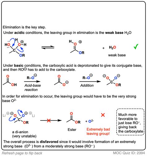 Fischer Esterification Carboxylic Acid To Ester Under Acidic