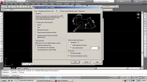 Autocad Dimensions Setting Up A New Dimension Style Youtube