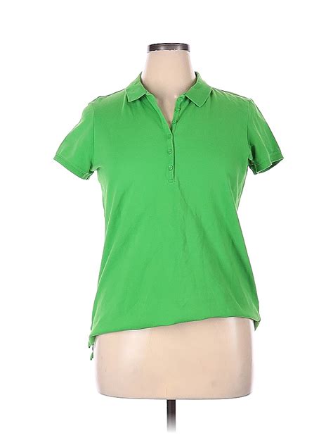 Jcpenney Solid Green Short Sleeve Polo Size Xl 55 Off Thredup