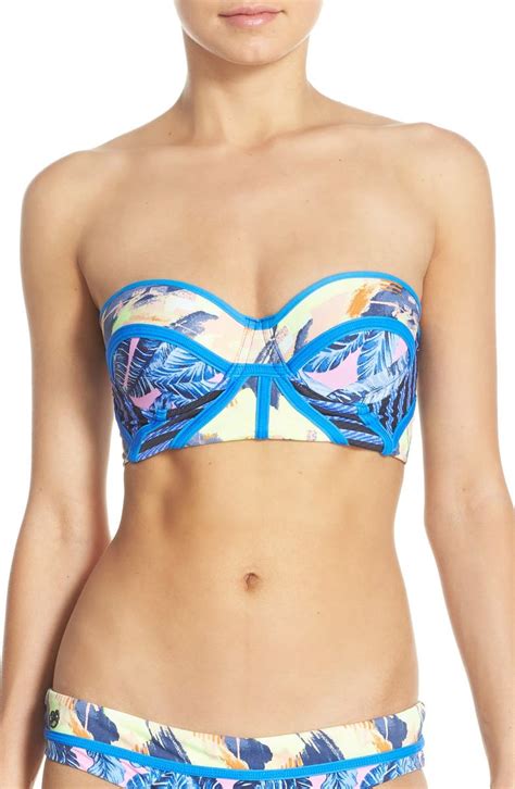 Maaji Tropic Cubism Underwire Bustier Bikini Top Nordstrom