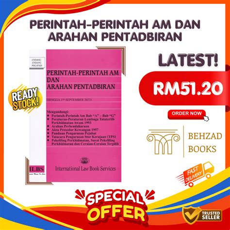 Hingga 1hb September 2023 Perintah Perintah Am Dan Arahan Pentadbiran Ready Stock Ilbs