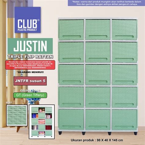 Jual Lemari Pakaian Plastik Club Justin Triple Flip Ssn Ssn Rattan