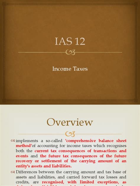 Ias 12 Pdf Deferred Tax Taxes