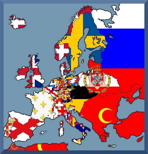 Flag Map Of Europe In Europe Map Europe History Resources Hot Sex Picture