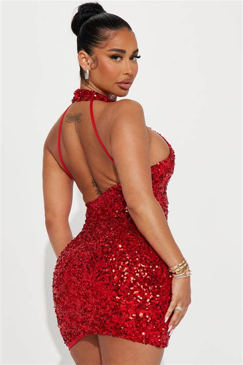 Luna Sequin Mini Dress Red Fashion Nova Dresses Fashion Nova