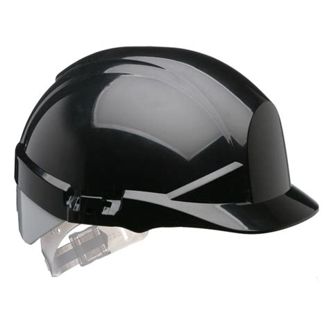 Centurion Reflex Vented Black Silver Safety Helmet Slip Ratchet Pf Cusack