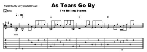 The Rolling Stones - As Tears Go By | Guitar Lesson, Tabs & Chords | JGB