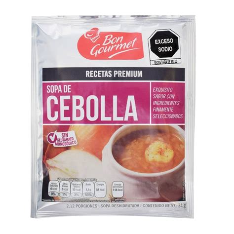 Sopa Deshidratada Bon Gourmet De Cebolla 34 G Walmart