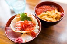 Salmon Roe Sea Urchin Rice Bowl Free Stock Photo Public Domain Pictures