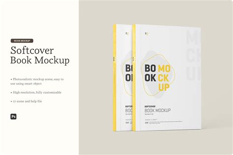 Softcover Book Mockup Design Cuts